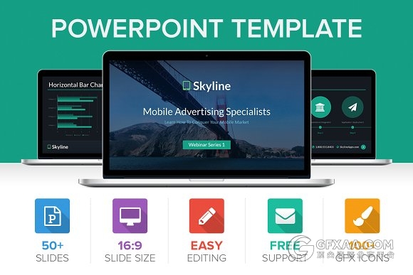 50公司汇报市场分析通用PPT模板 - 顶尖PPT