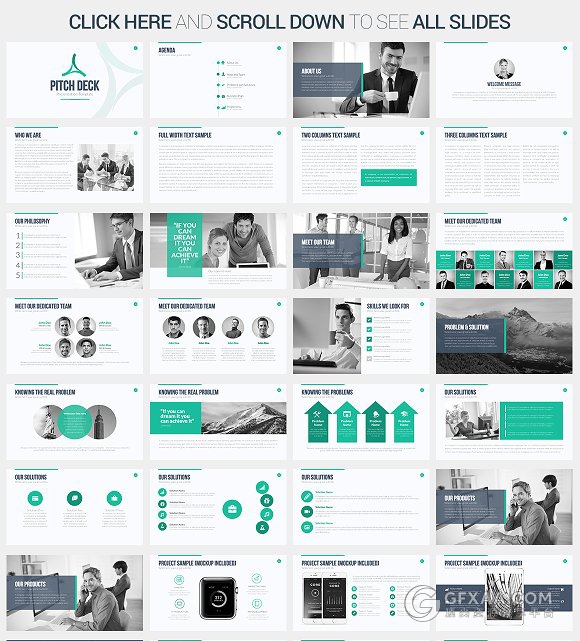 扁平化商务团队简介通用keynote模板 - 顶尖PPT