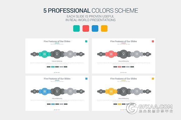 扁平化商务团队简介通用keynote模板 - 顶尖PPT