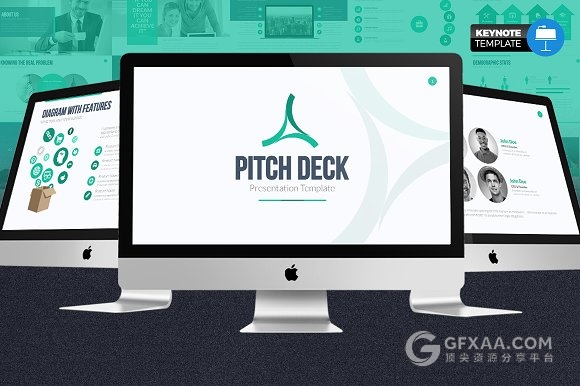 扁平化商务团队简介通用keynote模板 - 顶尖PPT