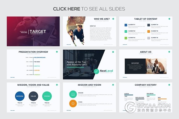 扁平化简约创意风格keynote商务模板 - 顶尖PPT