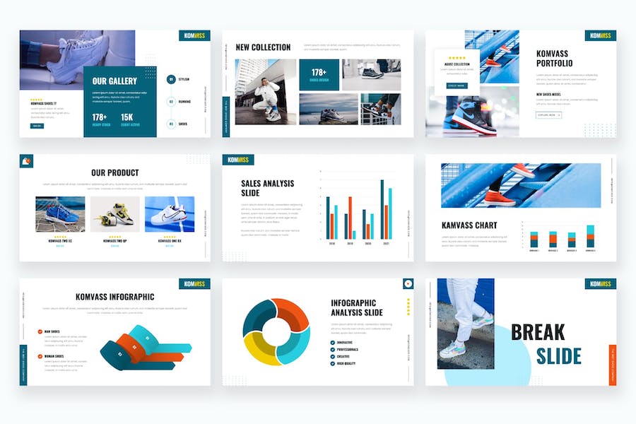运动鞋工厂keynote模板 - 顶尖PPT