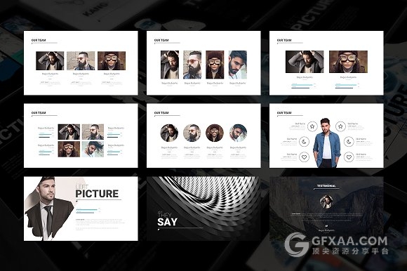 摄影照片个人写真图片展示PPT模板 - 顶尖PPT