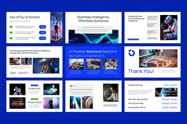 AI人工智能发展技术PPT模板 - 顶尖PPT