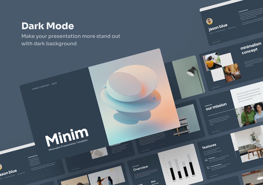 极简设计风格创意展示Keynote模板 - 顶尖PPT