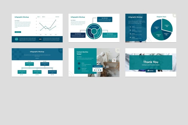 医疗消毒服务企业机构介绍PPT模板 - 顶尖PPT