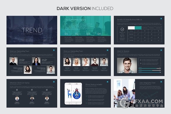 极简商务清晰文艺通用PPT模板 - 顶尖PPT