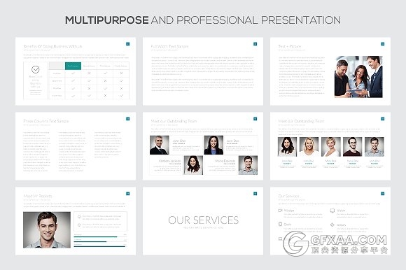 极简商务清晰文艺通用PPT模板 - 顶尖PPT