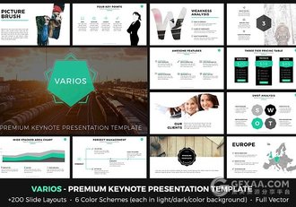 200多页简约文艺艺术商务keynote模板 - 顶尖PPT