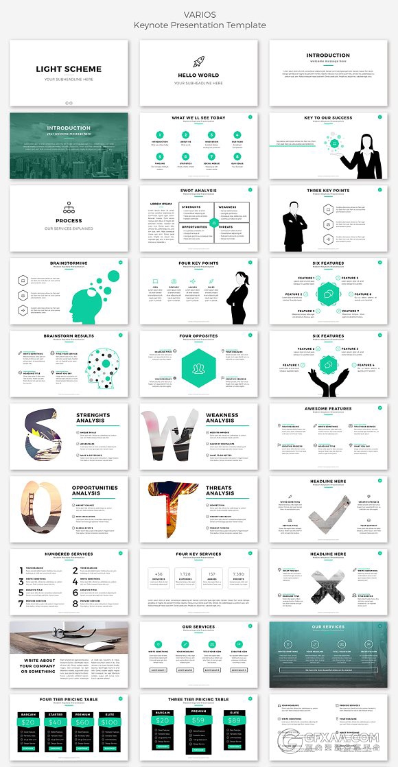 200多页简约文艺艺术商务keynote模板 - 顶尖PPT