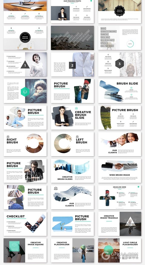 200多页简约文艺艺术商务keynote模板 - 顶尖PPT