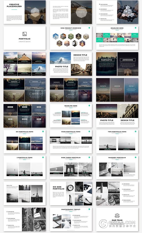 200多页简约文艺艺术商务keynote模板 - 顶尖PPT