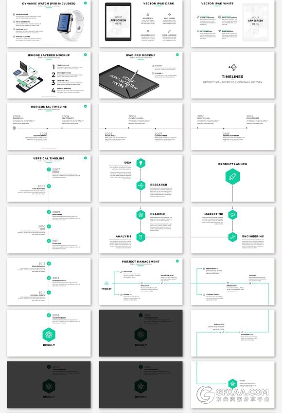 200多页简约文艺艺术商务keynote模板 - 顶尖PPT