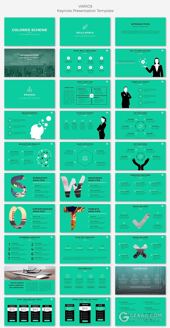 200多页简约文艺艺术商务keynote模板 - 顶尖PPT