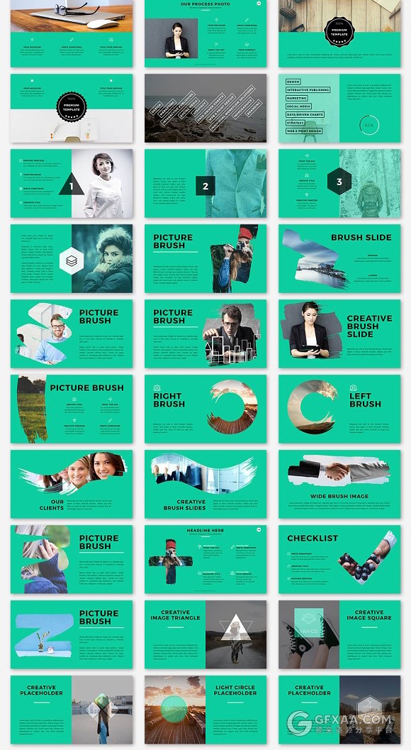 200多页简约文艺艺术商务keynote模板 - 顶尖PPT