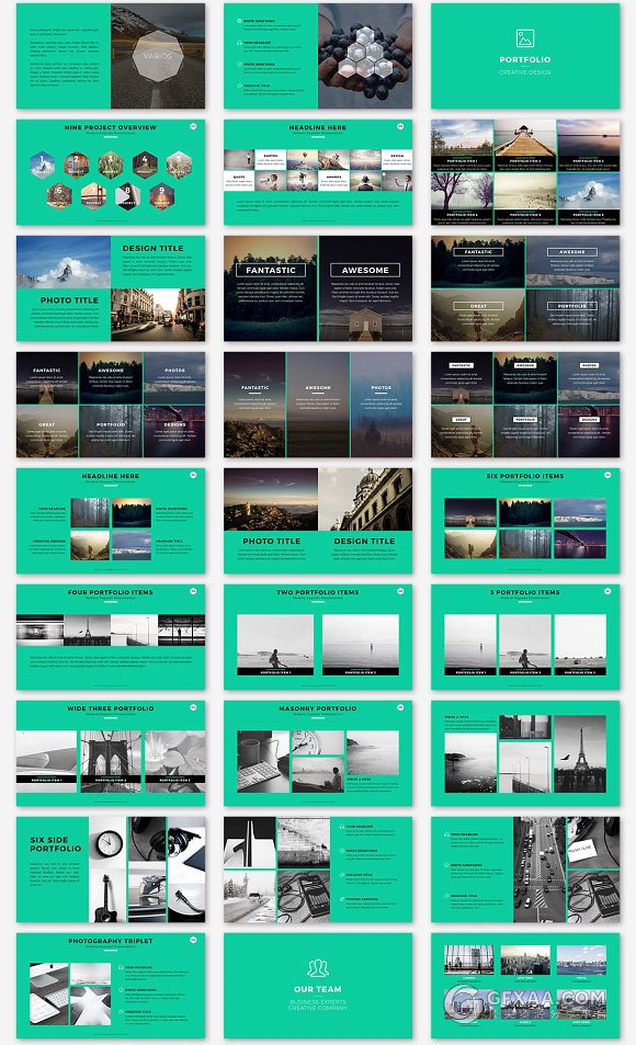 200多页简约文艺艺术商务keynote模板 - 顶尖PPT