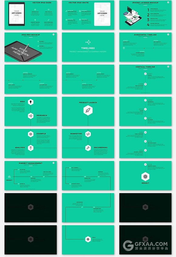 200多页简约文艺艺术商务keynote模板 - 顶尖PPT
