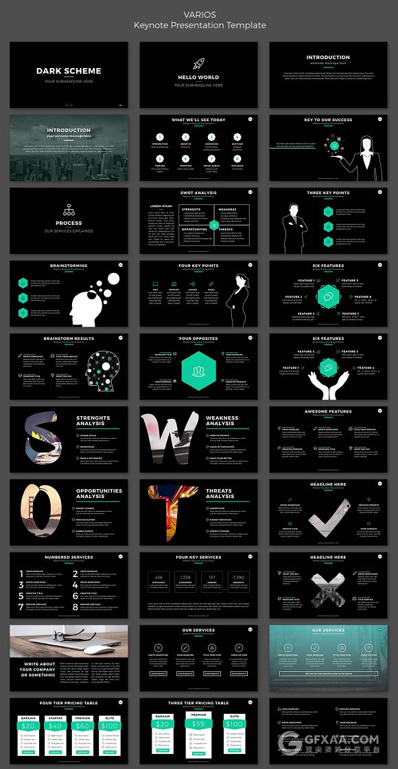 200多页简约文艺艺术商务keynote模板 - 顶尖PPT
