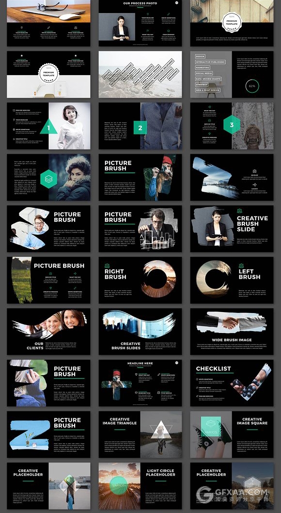 200多页简约文艺艺术商务keynote模板 - 顶尖PPT