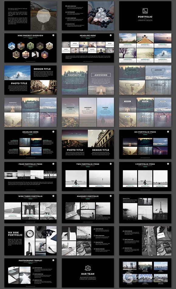 200多页简约文艺艺术商务keynote模板 - 顶尖PPT