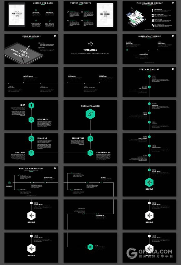 200多页简约文艺艺术商务keynote模板 - 顶尖PPT