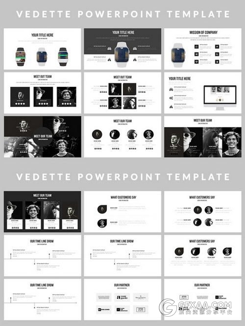 118页白底极简风格PPT多用途模板 - 顶尖PPT