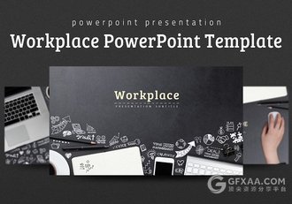 黑色手绘效果商务工作报告通用PPT模板 - 顶尖PPT