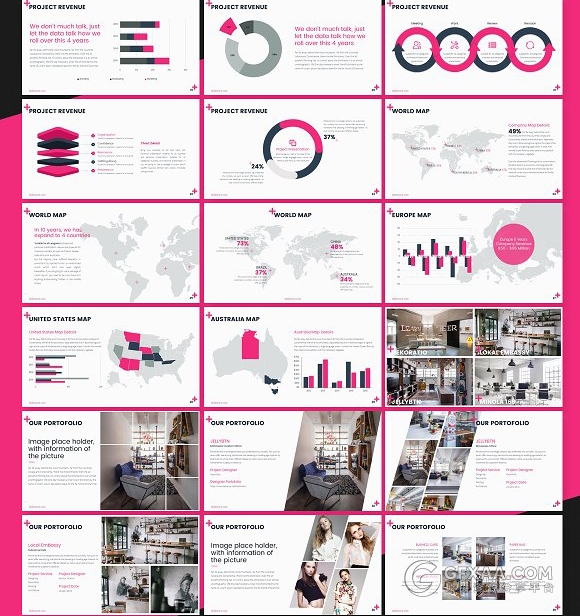 扁平化PLUS+商务风格keynote模板 - 顶尖PPT