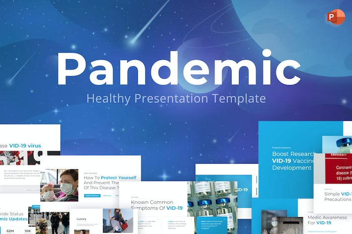 蓝色现代医学研究医学论文医疗健康PPT模板 - 顶尖PPT