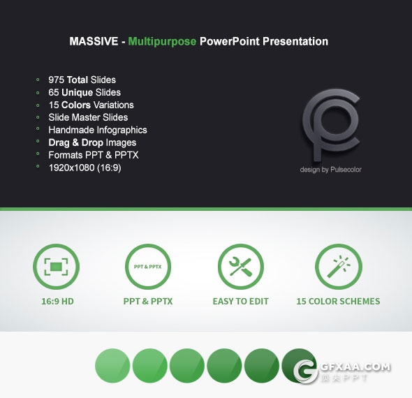 65页精美设计商务多用途PPT模板8种配色主题 - 顶尖PPT