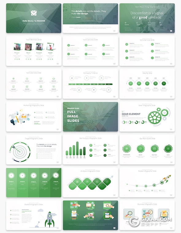 65页精美设计商务多用途PPT模板8种配色主题 - 顶尖PPT