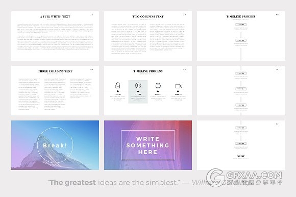 140多页极简黑白文艺风格PPT模板 - 顶尖PPT