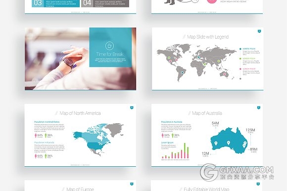 50页唯美多色系文艺PPT模板 - 顶尖PPT