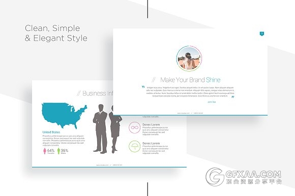 50页唯美多色系文艺PPT模板 - 顶尖PPT