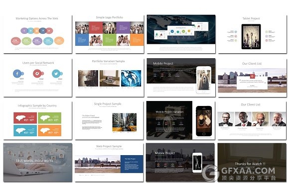 2种配色方案数据统计汇报PPT模板 - 顶尖PPT