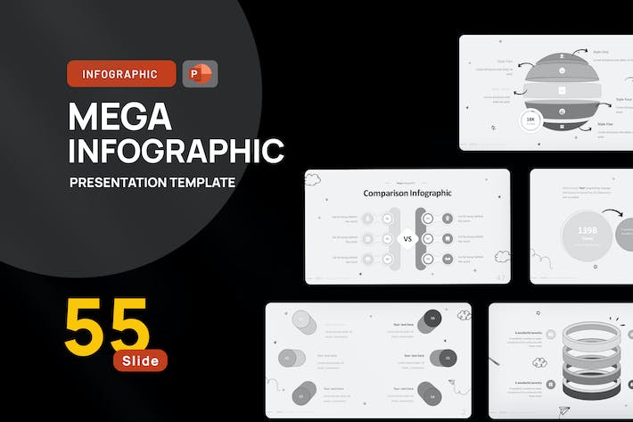 涂鸦风格圆形圆柱图形PPT模板 - 顶尖PPT