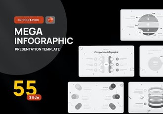 涂鸦风格圆形圆柱图形PPT模板 - 顶尖PPT