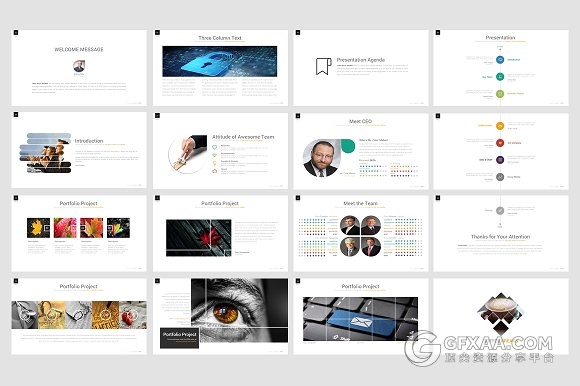115页创意商务团队介绍通用PPT模板 - 顶尖PPT