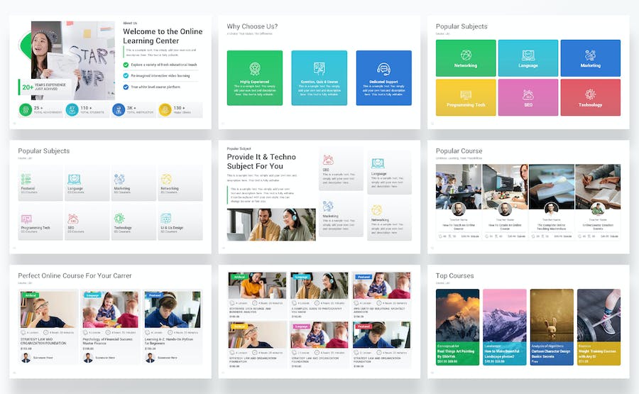 教育培训课程教学设计展示PPT模板 - 顶尖PPT
