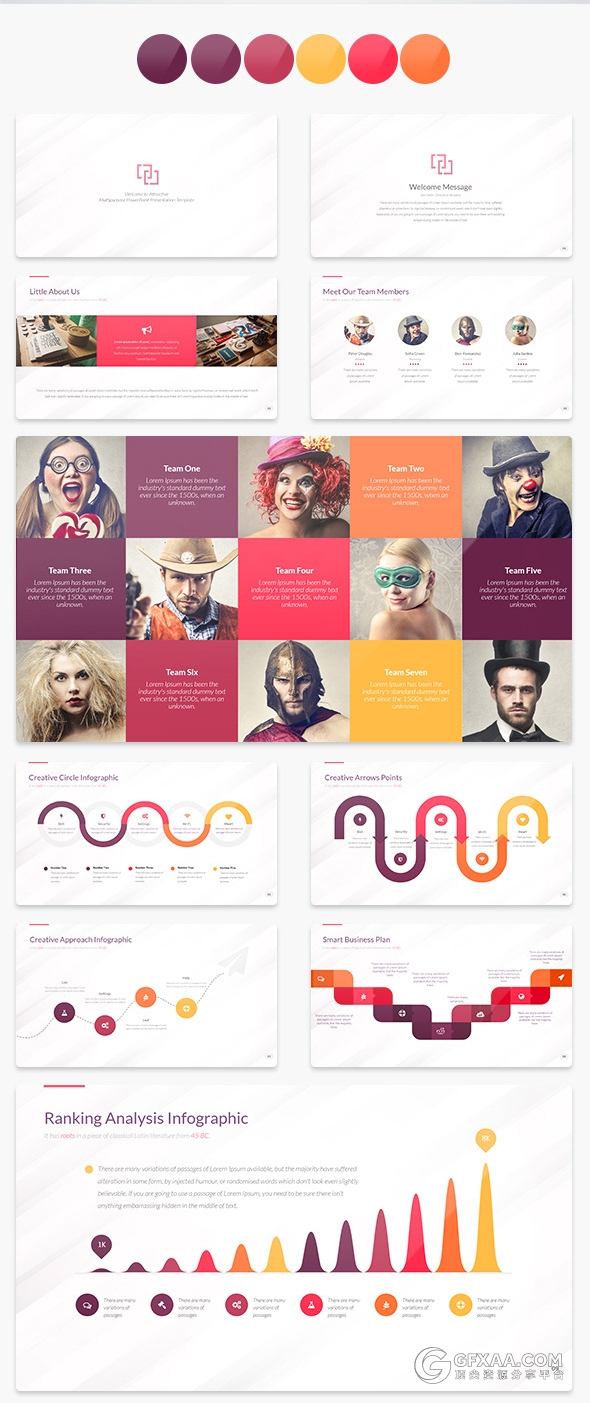 160页超精美图形图表设计通用PPT模板 - 顶尖PPT