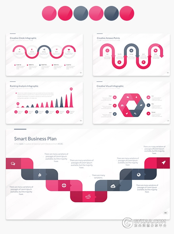 160页超精美图形图表设计通用PPT模板 - 顶尖PPT