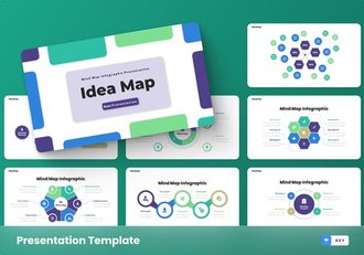 思维导图信息图形keynote模板 - 顶尖PPT
