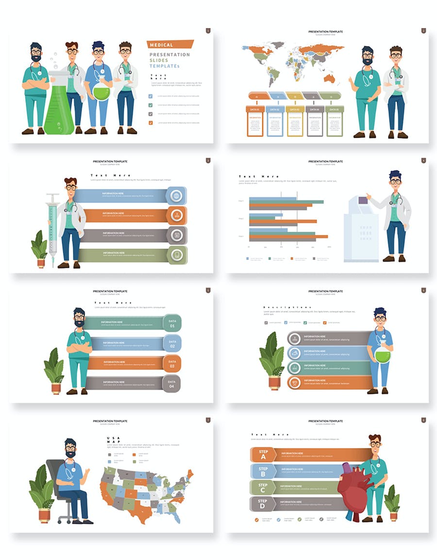 医疗保健专业方案展示PPT模板 - 顶尖PPT