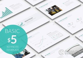 简约文艺风格keynote模板 - 顶尖PPT