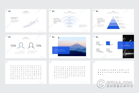 蓝色企业团队介绍管理构思keynote模板 - 顶尖PPT