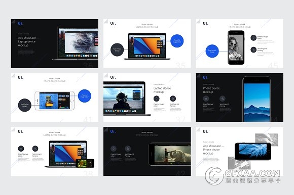 蓝色企业团队介绍管理构思keynote模板 - 顶尖PPT