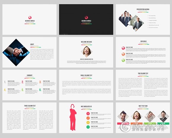 企业公司总结报告商务PPT模板 - 顶尖PPT