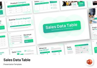 销售数据表格业绩展示PPT模板 - 顶尖PPT