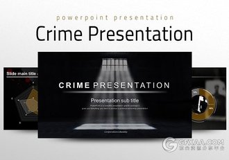 社会犯罪劳教所分析统计报告PPT模板 - 顶尖PPT