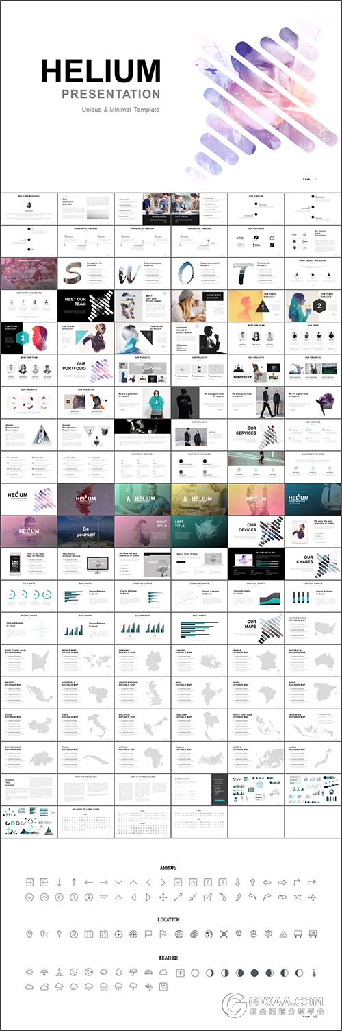 7套欧美简约高档风格PPT模板合集 - 顶尖PPT